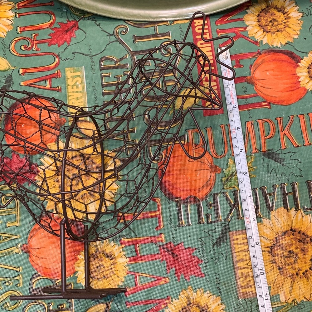 Rustic Brown Chicken Wire Rooster Sculpture - Picture 9 of 9